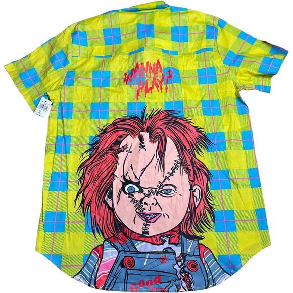 Universal Studios Halloween Horror Nights 2023 Commemorative Chucky Button Up - Picture 6 of 7